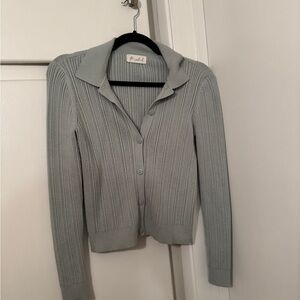 Mint Green Ribbed Sweater by Meraki
